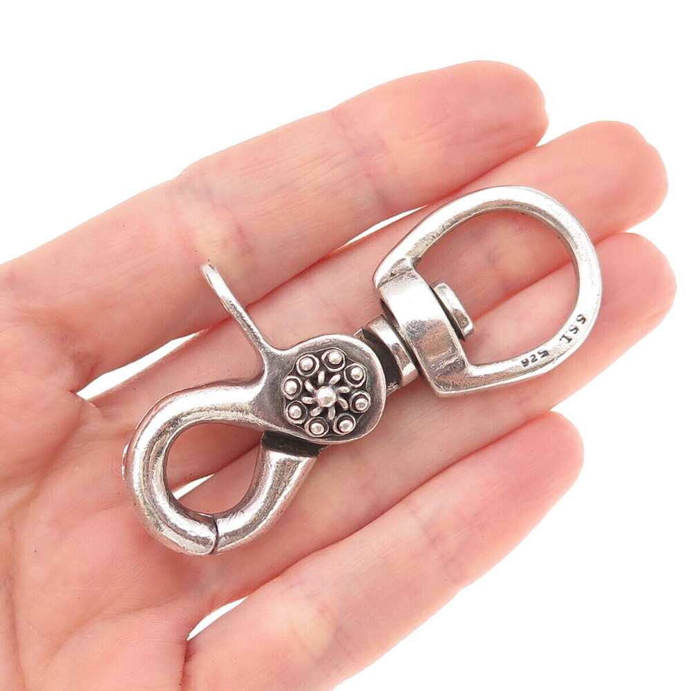 925 Sterling Silver Vintage Large 38.4g Bracelet / Necklace Lobster Lock Clasp
